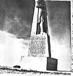 photograph of statue erected by the State of Texas at LaSalle landing on Matagorda Bay near Indianola