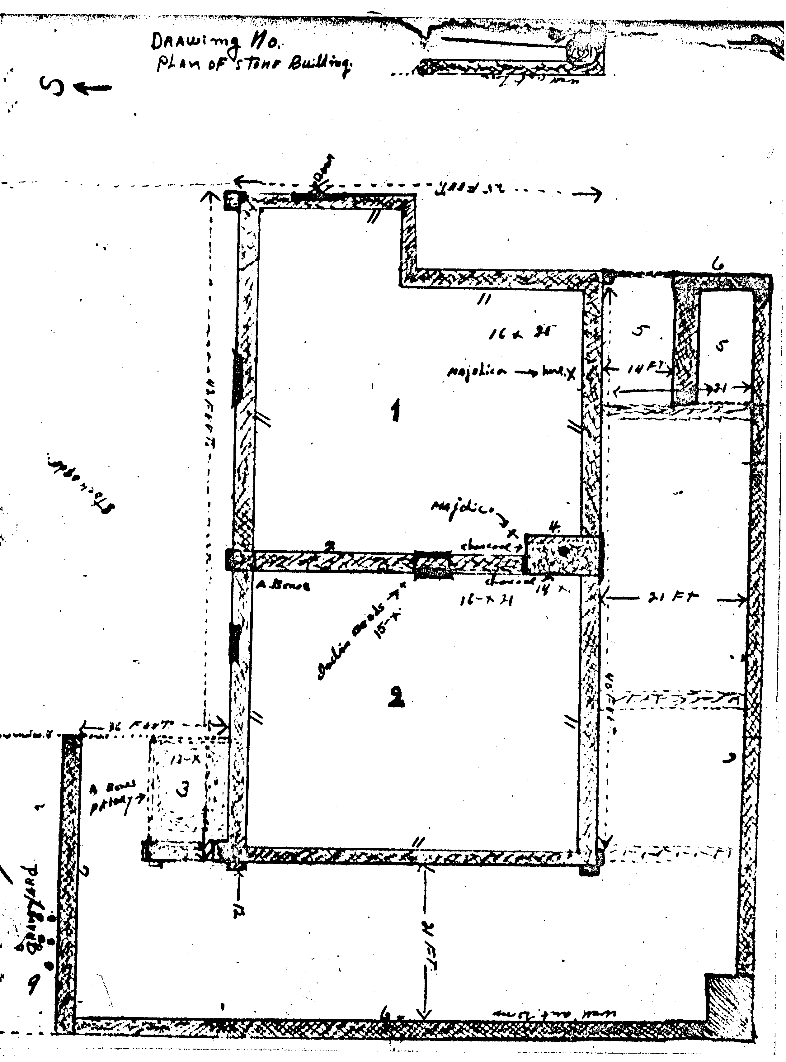 Drawing of Plan of Stone building 