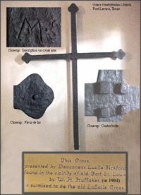 Photograph of "LaSalle Cross" with detail closeup images